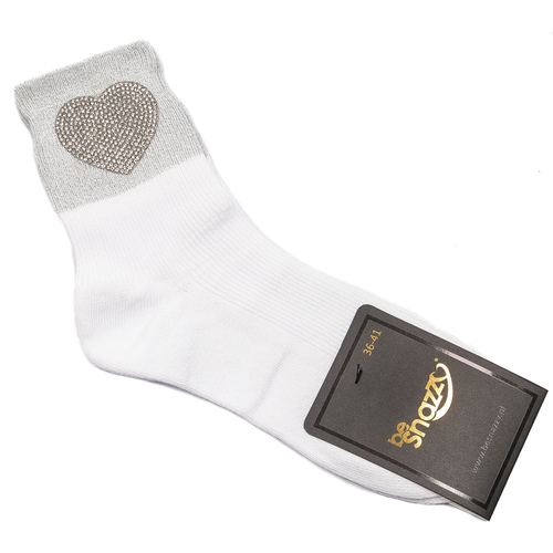 Women's socks Be Snazzy SK-50 White Heart