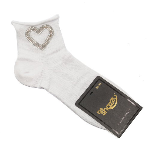 Women's socks Be Snazzy SK-54 White Heart