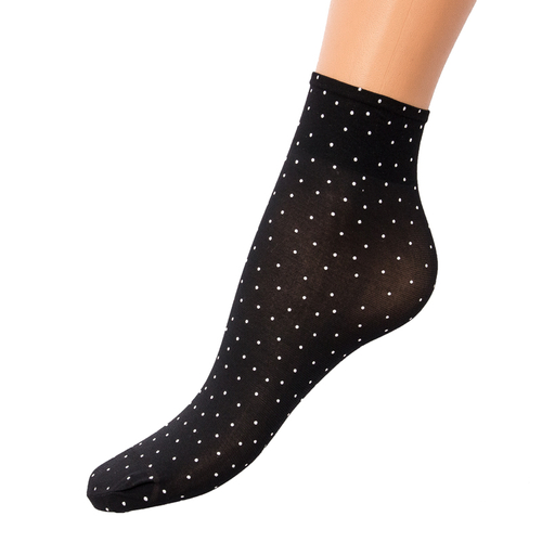 Women's socks Magnetis Collant and patterned lycra Black Dots