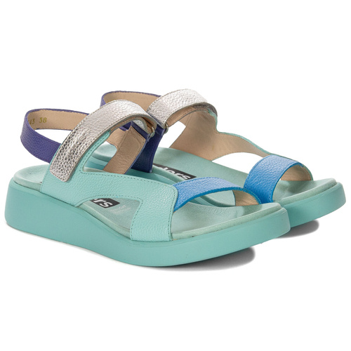 Wonders Women's Leather Sandals Mint