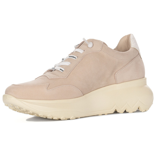 Wonders Women's Platform Half Shoes Beige