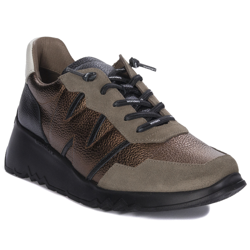 Wonders Women's Sneakers low shoes Taupe Oro Negro