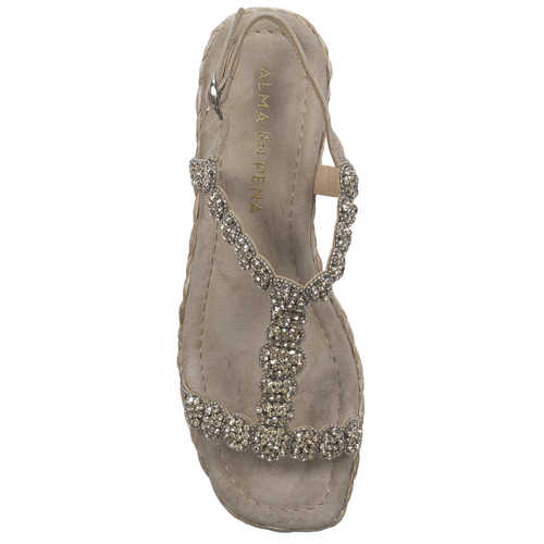 Alma En Pena Women's Suede Vision Beige Sandals