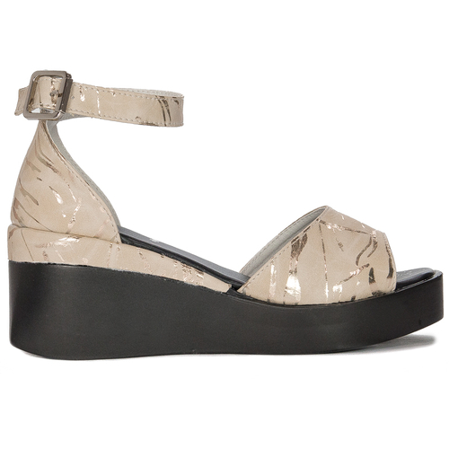 Artiker Gold Women's Leather Sandals