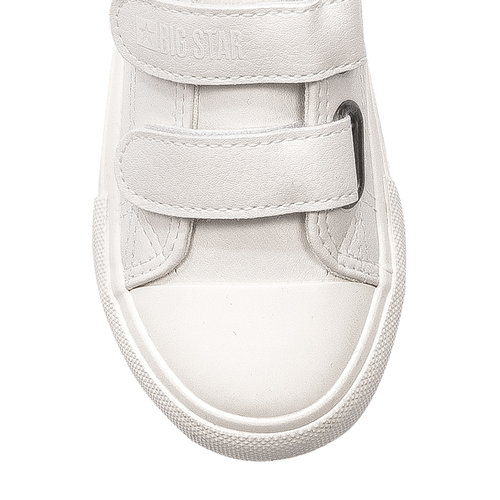 Big Star Children's white sneakers with velcro