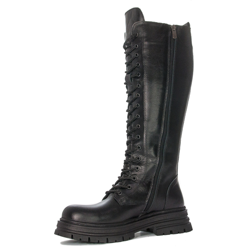 Black Venezia Black leather boots