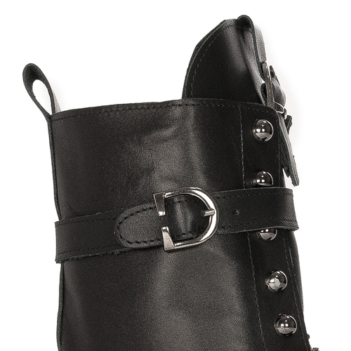 Black Venezia Black leather boots