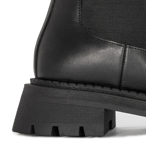 Boccato Women's boots, black leather boots