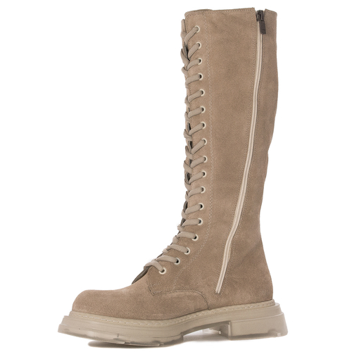 Boccato Women's, suede warm beige leather boots