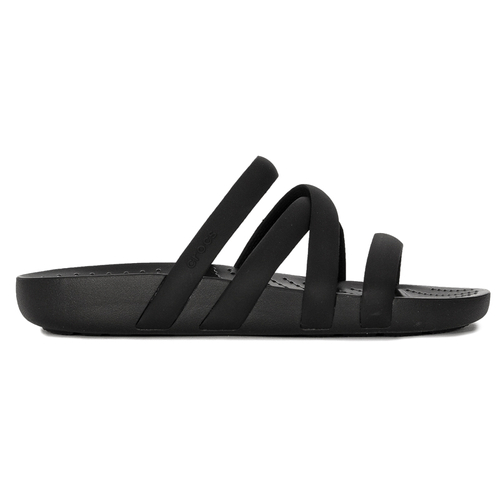 Crocs Women Slides Black Splash Strappy