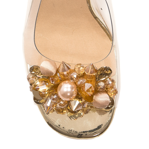 D&A Women's high-heeled sandals Gold