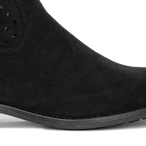 D&A Women's spring openwork flat black boots