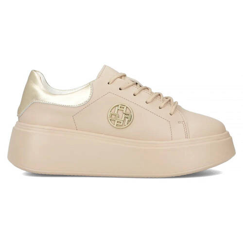 Filippo Beige Leather Sneakers