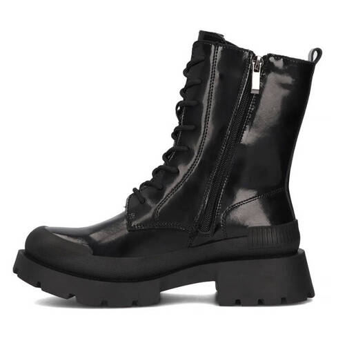 Filippo Black Women's Leather Warmed Boots