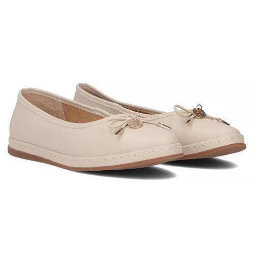 Filippo Leather Beige Low Shoes