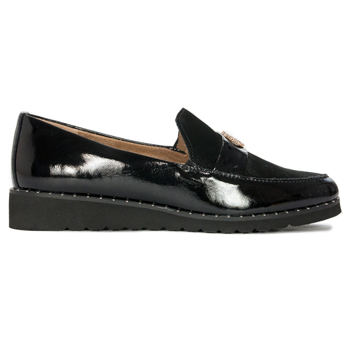 Filippo Shoes Leather Lacquered Black