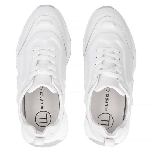 Filippo White Leather Sneakers