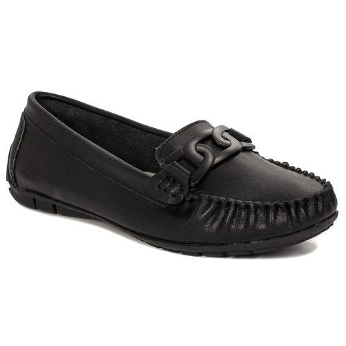 Filippo Women's Moccasins Leather Black