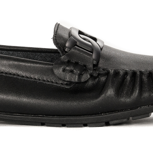 Filippo Women's Moccasins Leather Black