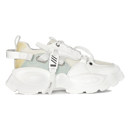 GOE White Leather Women's Sneakers