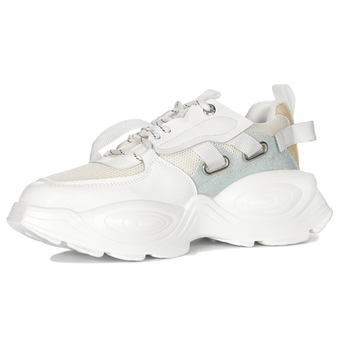 GOE White Leather Women's Sneakers