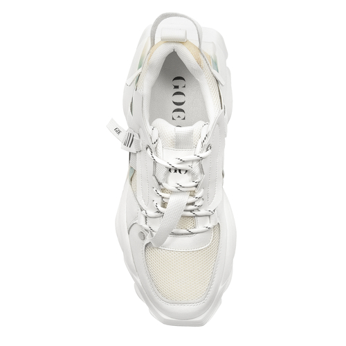 GOE White Leather Women's Sneakers