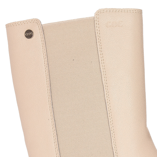 GOE Women's warm leather beige boots