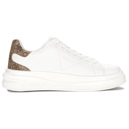 Guess Women's White And Beige Sneakers WHIBEI