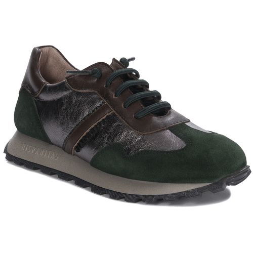 Hispanitas Sneakers Women's Leather Velour Forest Menorca Acero