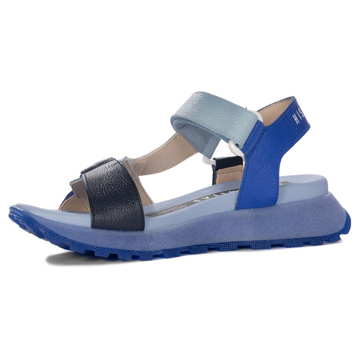 Hispanitas Women's Platform Indigo Jeans Sandals 