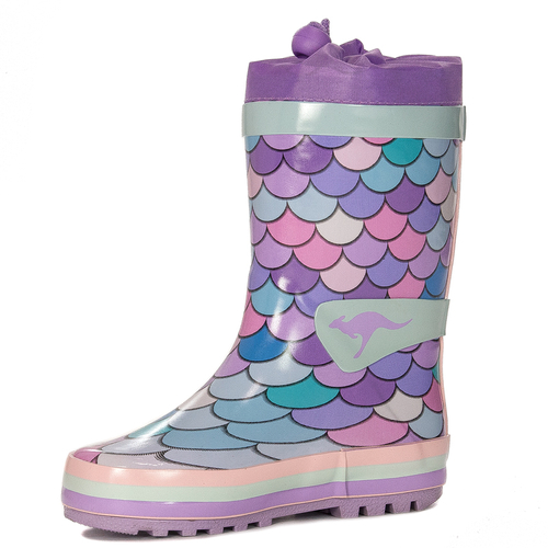 Kangaroos Lavender/Scale children's galoshes