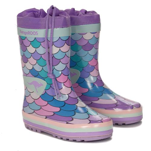 Kangaroos Lavender/Scale children's galoshes