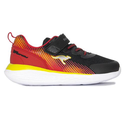 Kangaroos children's boys' shoes Jet Black / Fiery Red Sneakers