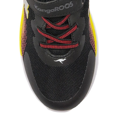 Kangaroos children's boys' shoes Jet Black / Fiery Red Sneakers