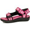 Lee Cooper Children's girls' sandals with Velcro Black Fuxia