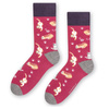 MORE Burgundy / Cats socks