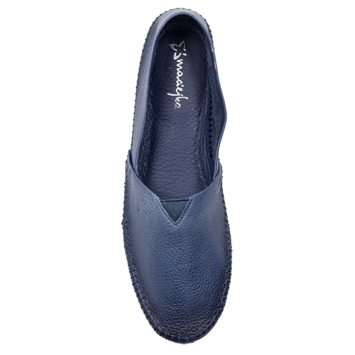 Maciejka 01930-16/00-0 Navy Blue Flat Shoes