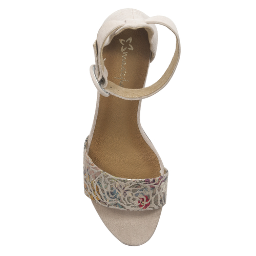 Maciejka 04141-49/00-5 Beige + Flowers Sandals