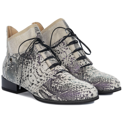 Maciejka 04744-03/00-5 Grey Lace-up Boots