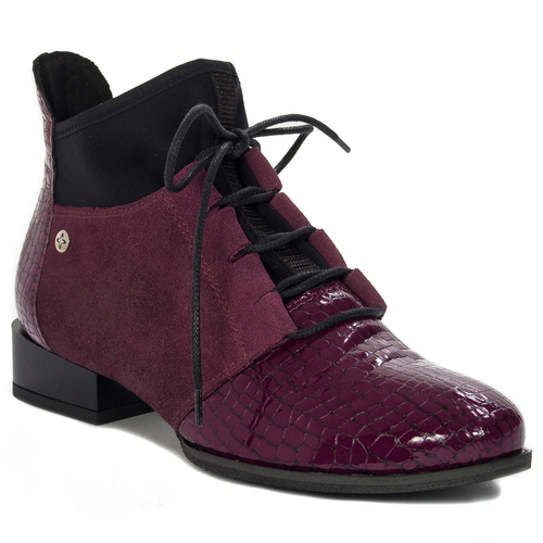 Maciejka 04744-48/00-7 Burgundy Lace-up Boots