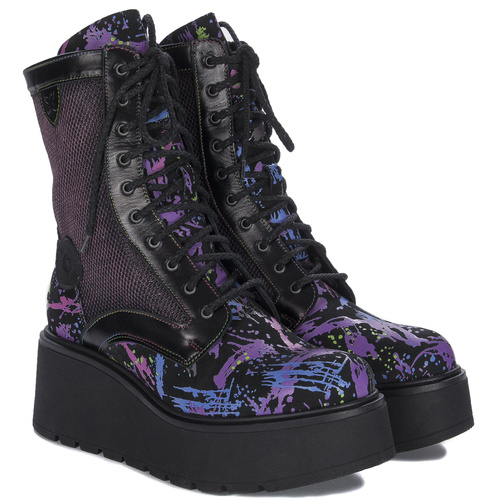 Maciejka 06720-07/00-8  platform Black + Purple Boots