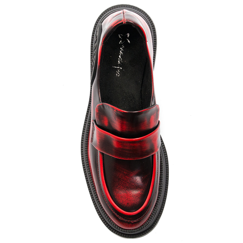 Maciejka 6294A-08/00-8 Black and red flat shoes