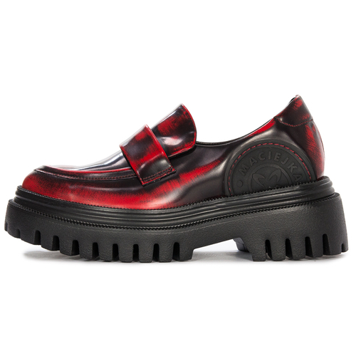 Maciejka 6294A-08/00-8 Black and red flat shoes