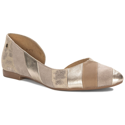 Maciejka Beige Leather Women's Ballerina