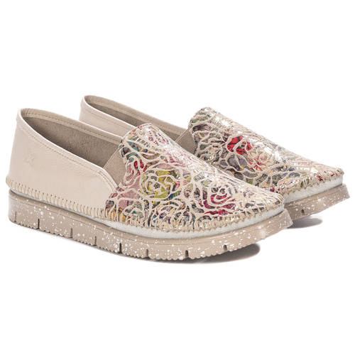 Maciejka Beige Multi Flat Shoes