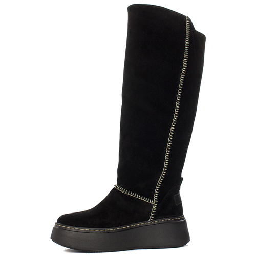 Maciejka Black Knee-High Boots