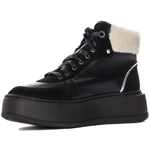 Maciejka Black Lace-Up warmed Boots