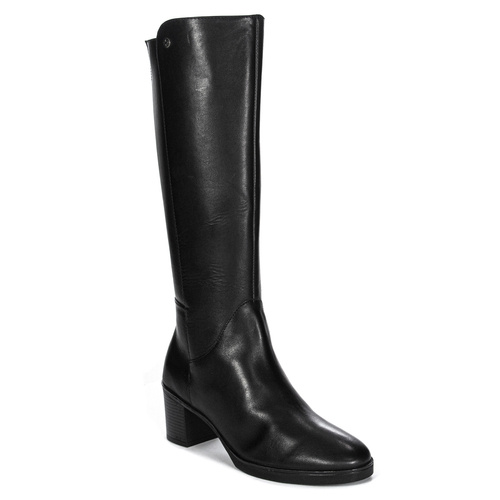 Maciejka Black Leather Knee-High Boots