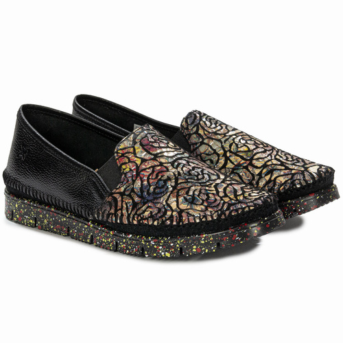 Maciejka Black Multi Flat Shoes