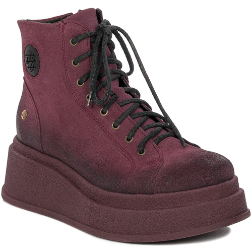 Maciejka Burgundy Lace-Up Boots